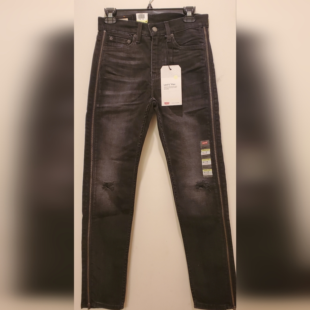 Levi's 510 Skinny Stretch Jeans Mens Waist Size 28 Black New